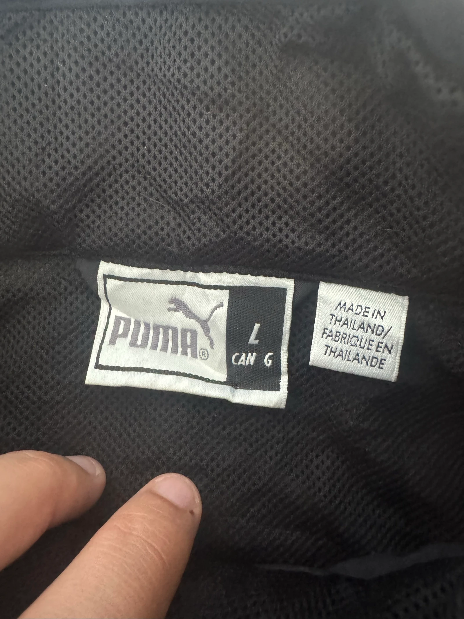 Puma Pullover Windbreaker Jacket Black Utility Outdoor Y2K Vintage L Oversized – photo 5